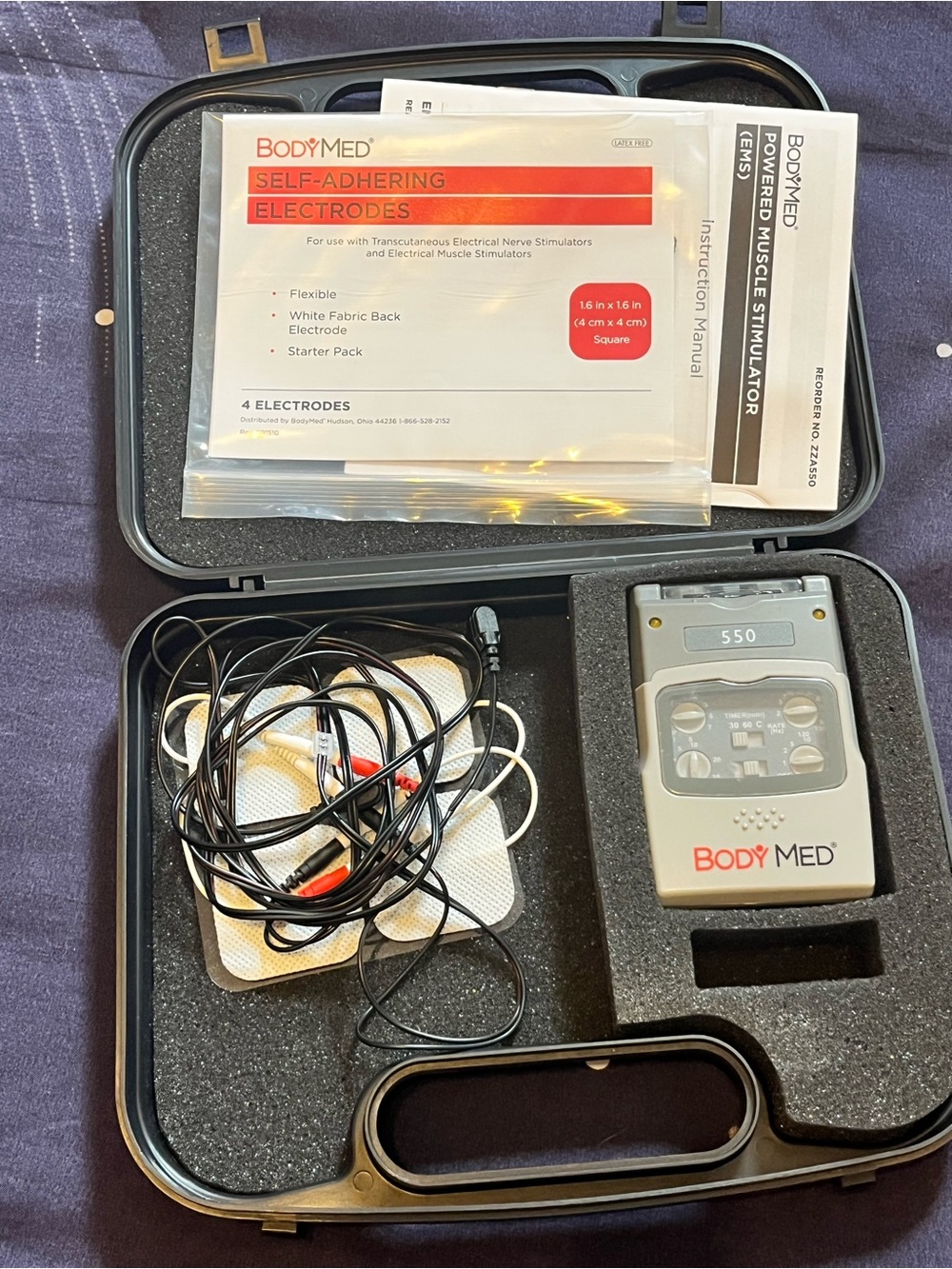 BodyMed Adhering Electrodes system in case